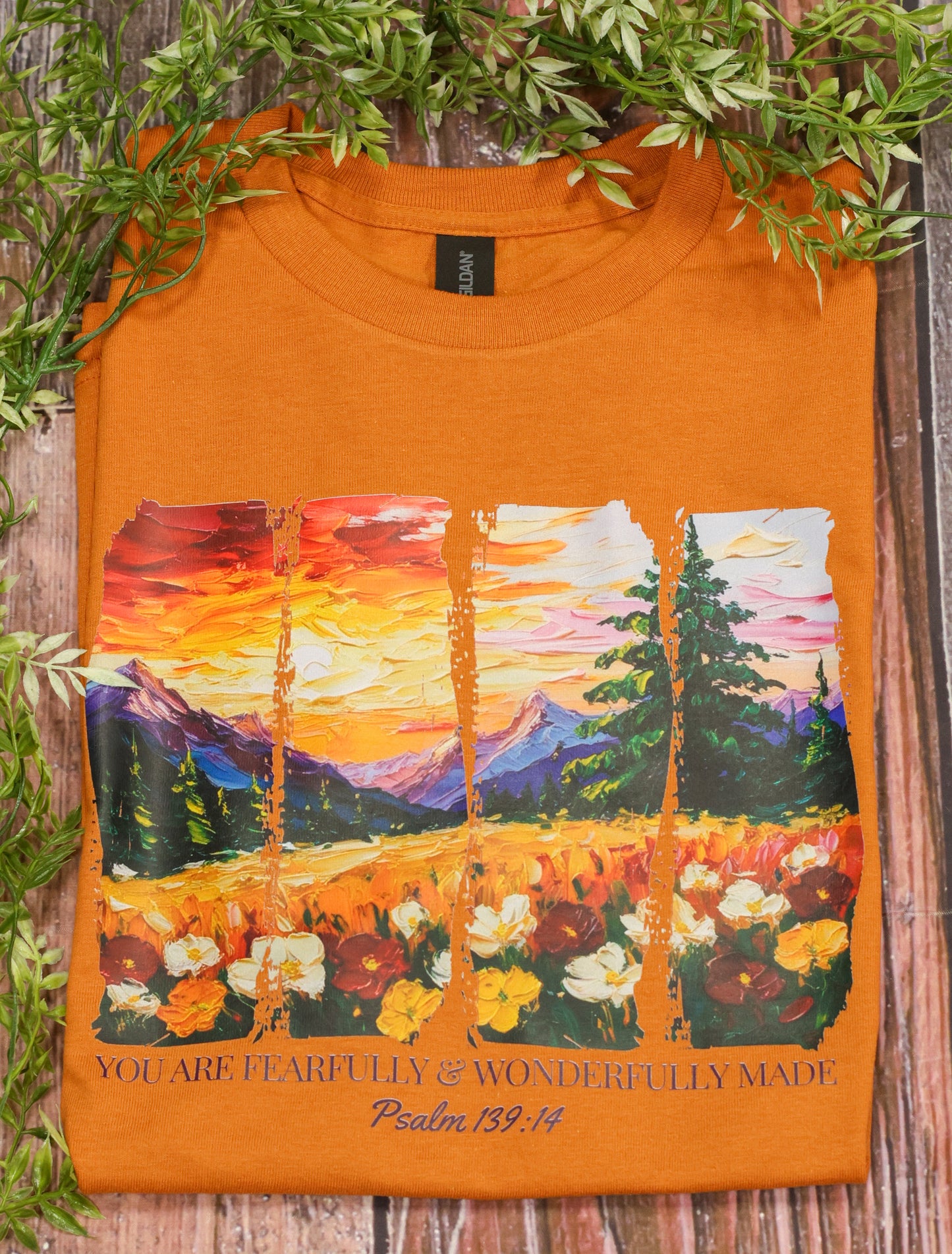Summer Sunset Scripture Tee